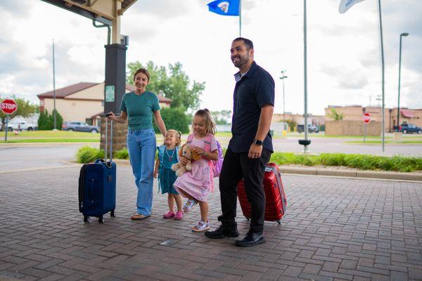 Family staying at the Best Western in Fairmont