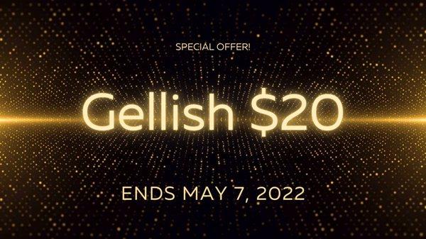 Special! - Gellish for $20 

Ends on May 7th, 2022

Walk-ins & By Appointments
Call/Message: +1 915-228-6123