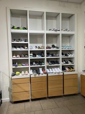 Shoes displayed