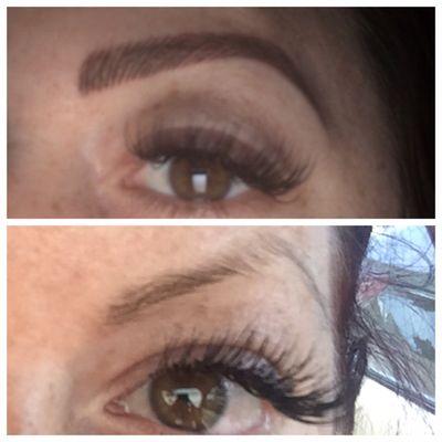 Before on the bottom (obviously) and microblading on top :)