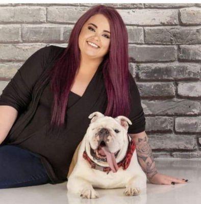 Kristi Kanine & 1 Of Her English Bulldogs, MeatLoaf!  Text 4802056345