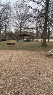 Picnic area and volleyball area