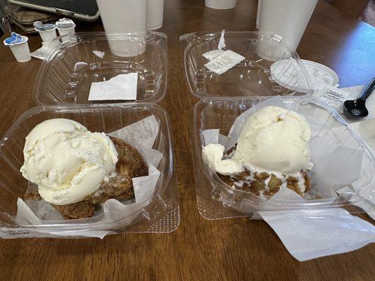 Caramel Apple Cookie with ice cream