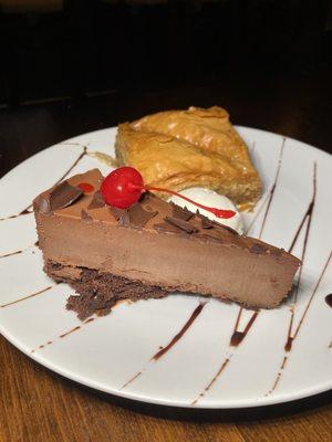 Chocolate Cake & Baklava