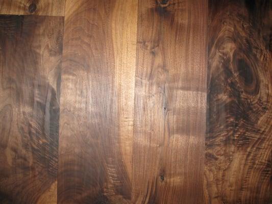 Wide Plank Rustic Walnut hand scraped and finished with Synteko Natural