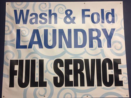 We offer a Wash & Fold service by the pound.