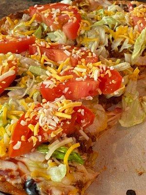 Small cauliflower crust, Taco Pizza