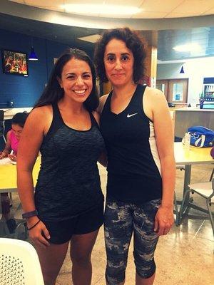 WELCOMING WEEK - Maria loves to take Bodypump with her friend Melissa!