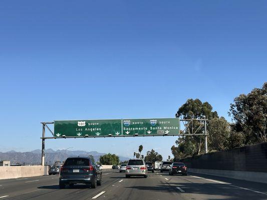 405 and 101 Freeway Interchange