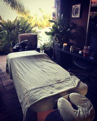 Massage on your patio!