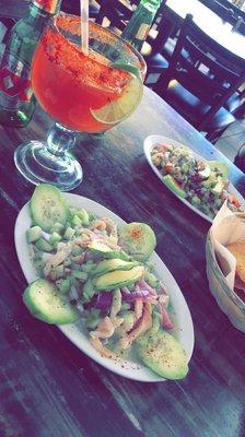 I got the fish ceviche and my friend got the shrimp ceviche :) very good. Thank you