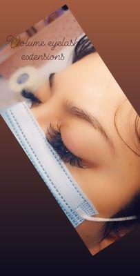 Volume eyelash extensions