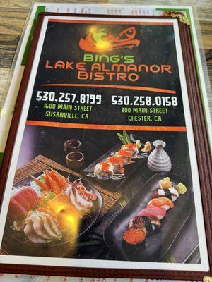 Menu front