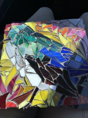 my mosaic art with poor grout filling