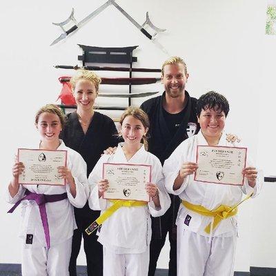 Kid to passed their first test at fit defense