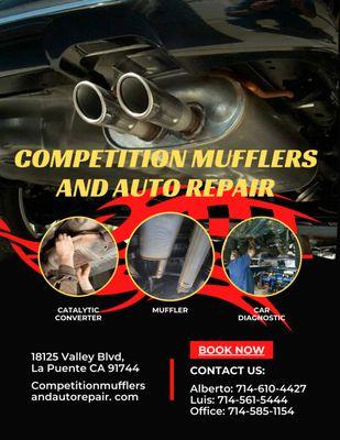 welcome to competition mufflers! contact us for more information about the services we offer!