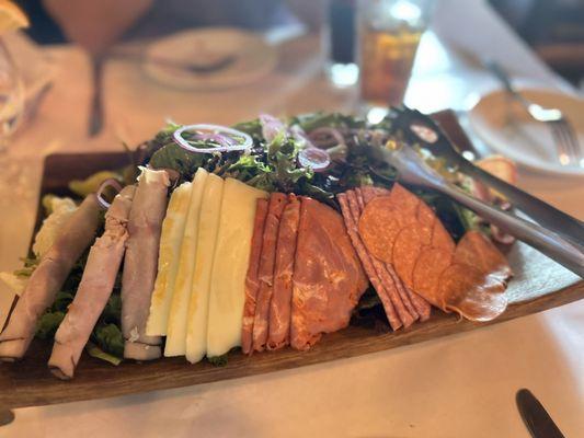 Italian Antipasto Salad with cheese and Italian meat