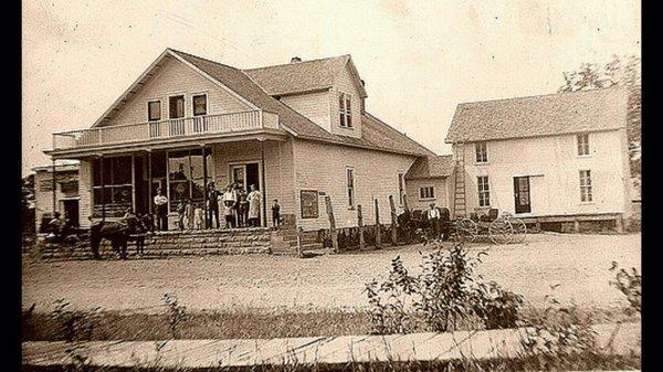 Original photo of Knapp, Stout & Co. Store in the 1800s. Recently being restored to a coffeehouse, cafe, gift & hair parlor.