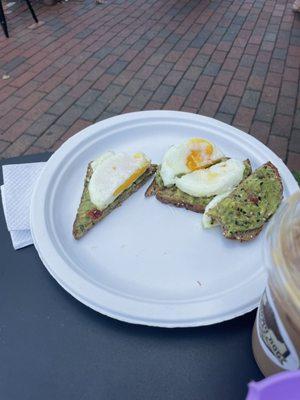 Avocado toast with egg