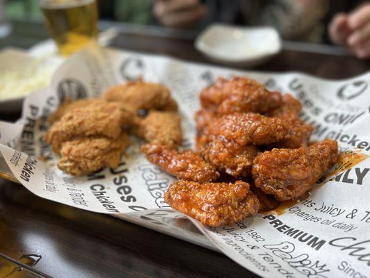 18 Pieces Half/Half Crispy Wings