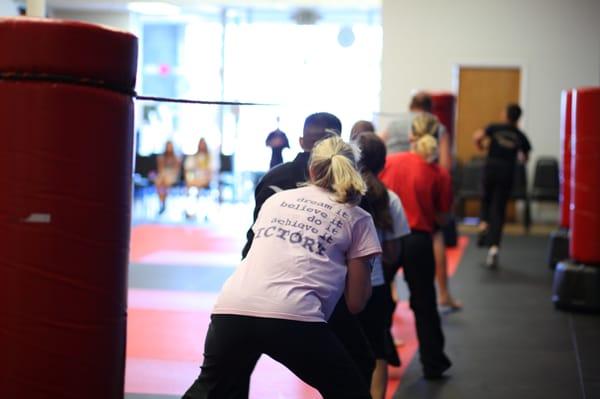 Taken during our Kickboxing class