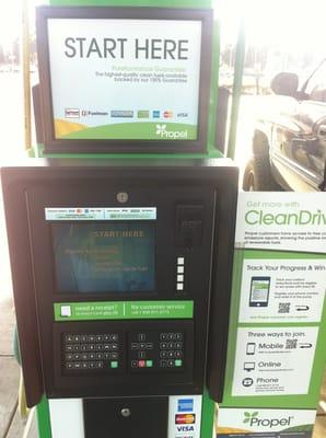 This is the payment machine. It can also track your carbon emissions.