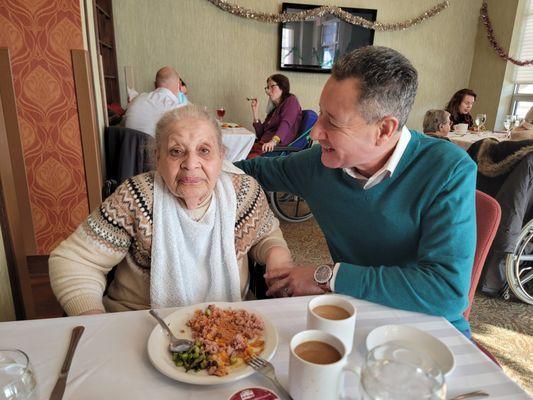 Christmas Day Dinner with residents and family members