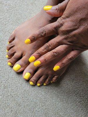 My mani and pedi