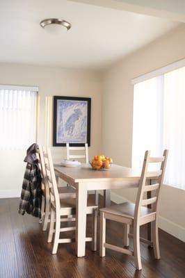 Dining Room setup at the sober living