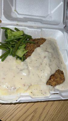 Chicken fried steak   @hybrideater