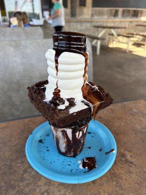 Crazy chocolate brownie shake