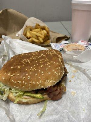 Bacon Avocado Burger.