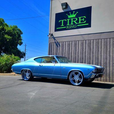 Custom alignment on this beautiful chevelle!