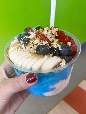 1/2 pina colada 1/2 coconut acai bowl