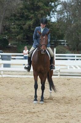 Totally decked out in gear bought at Calabasas Saddlery!