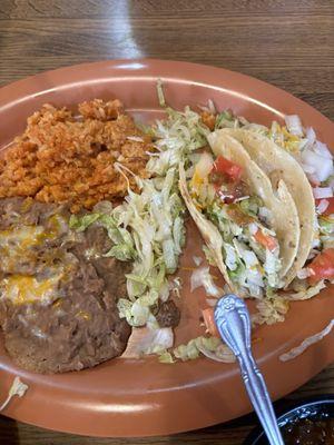 Two taco plate