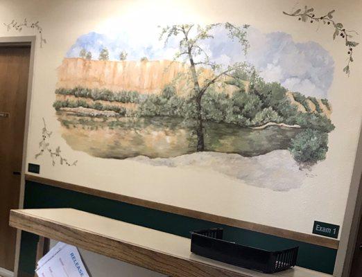 Lovely nature mural on the wall!