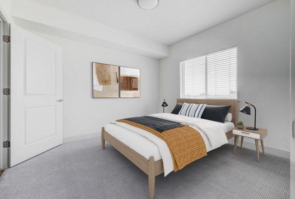 virtually staged bedroom