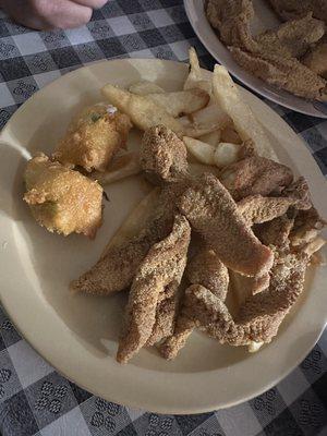 Medium fried catfish