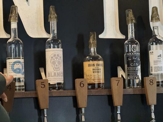 Taps and locally made hard liquor