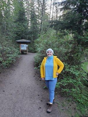 I am standing near the trail head at the Paradise Conservation Area earlier tonight