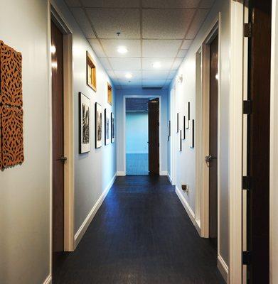 Hallway to yoga studio