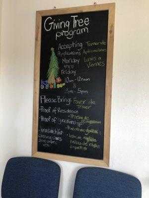 Giving tree program