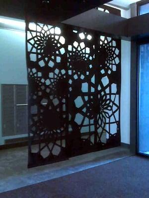 Laser cut felt panel - divider for the office