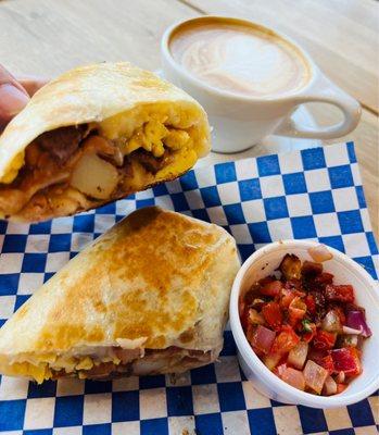 Breakfast burrito with salsa (weekend only)