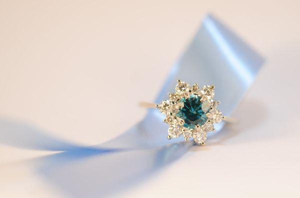 Zircon and Diamond Ring