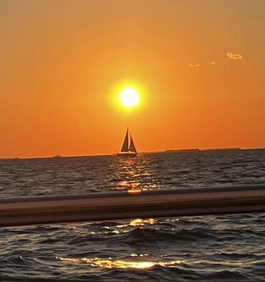 Sunset from the boat