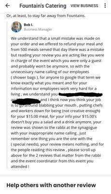 Beware this "respectful" business owner will post private personal details of yours while trying to bully, intimidate, & gaslight you.