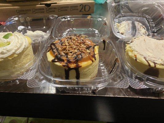 Key lime (left) , turtle (middle) , chocolate (right)