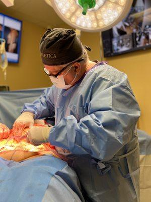 Dr.Martin hard at work in surgery!